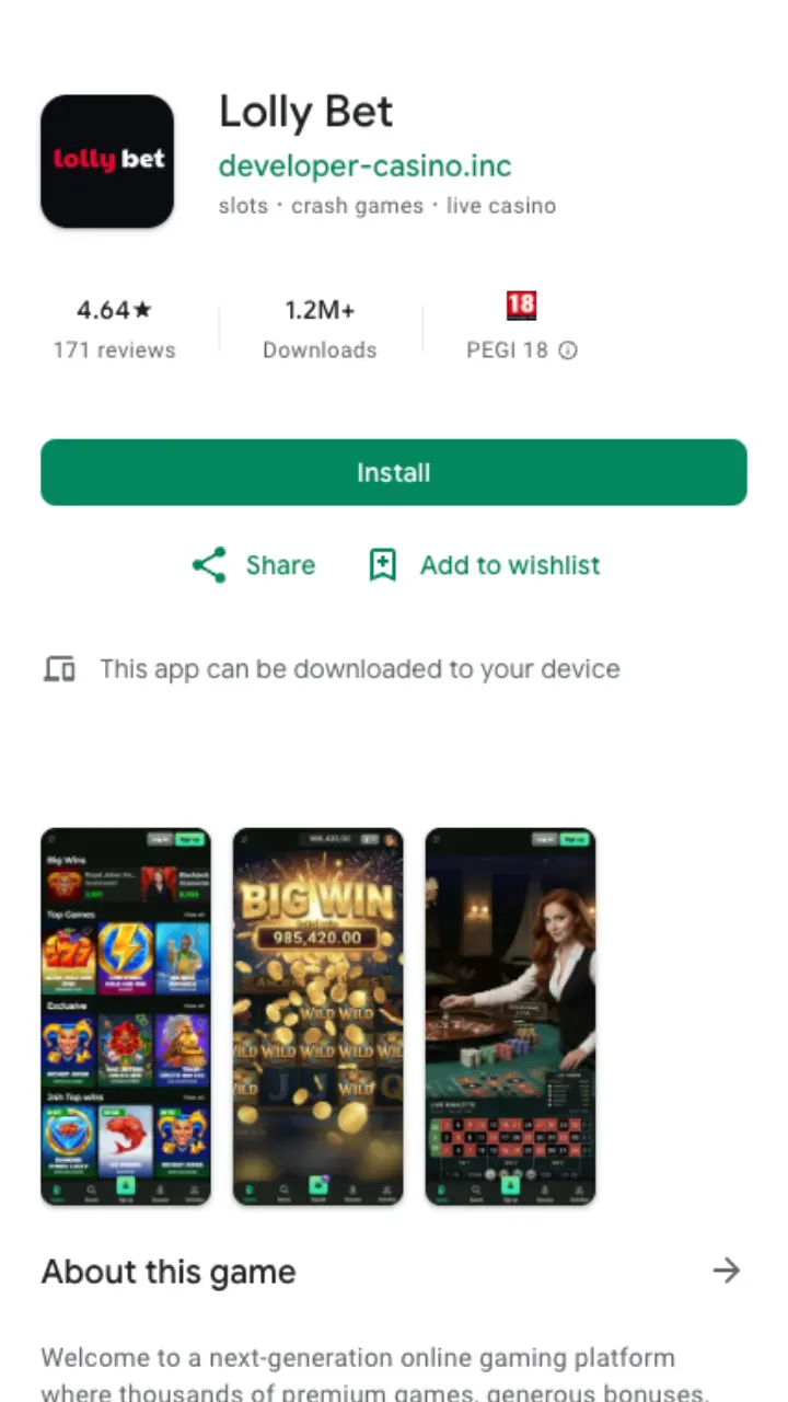 Lolly Bet app